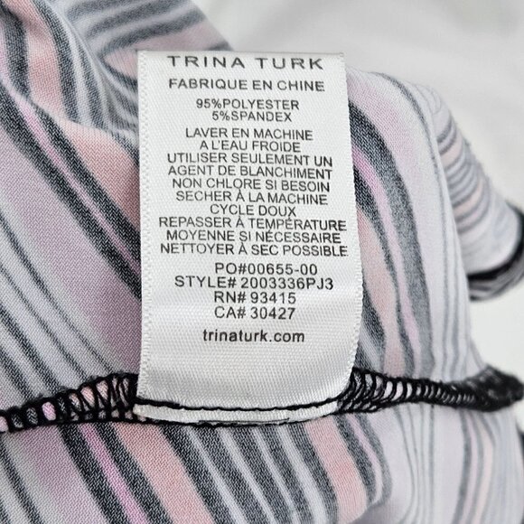 Trina Turk Milian 2 Chevron Maxi Dress Purple Women's XS Preppy Beach Summer - Picture 10 of 14